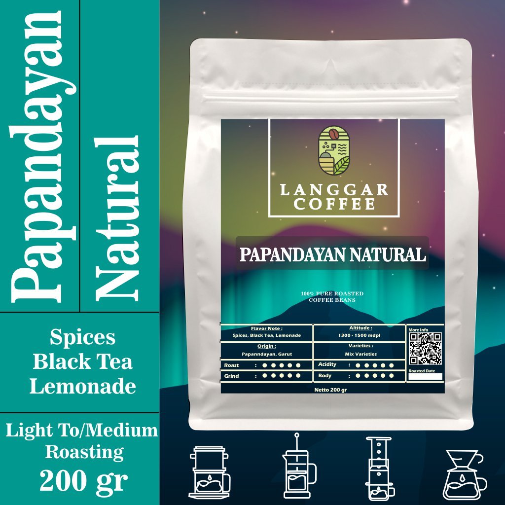 

Biji Kopi Papandayan Arabika Natural 200 gr Proses Natural Roasting Biji Kopi 200gr