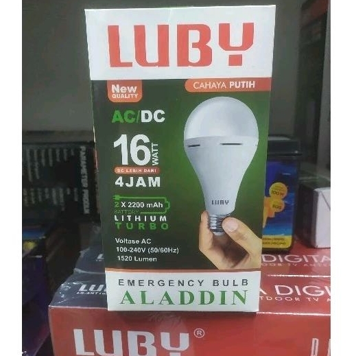 bohlam led emergency 16watt 16 watt lampu luby aladin Aladdin