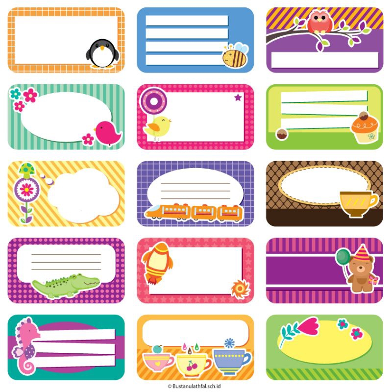 

Sticker Label Nama Buku Tulis