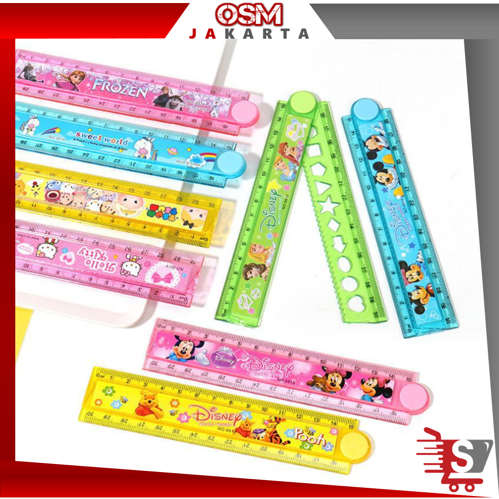 

OSM JKT S6136 Penggaris Lipat 30 CM / Ruler Fancy Karakter Lucu / Penggaris Lipat Plastik Anak / Mistar Lipat 30 CM Motif Karakter