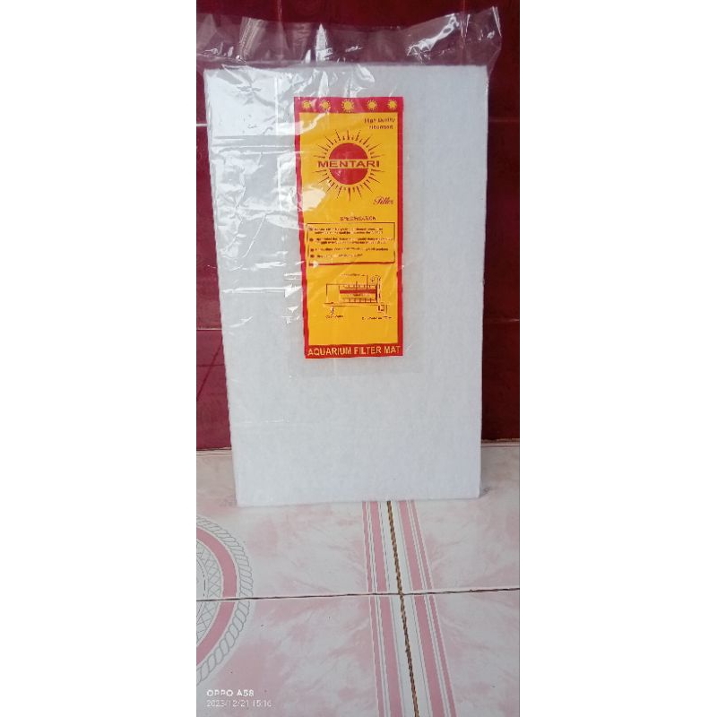 kapas filter aquarium.30x50x5cm gramasi 700