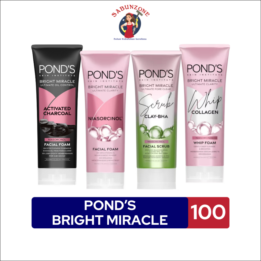 Ponds Sabun Cuci Muka Pons Bright Beauty Serum Facial Foam / Pure Bright Hitam / Clear Solutions Fac