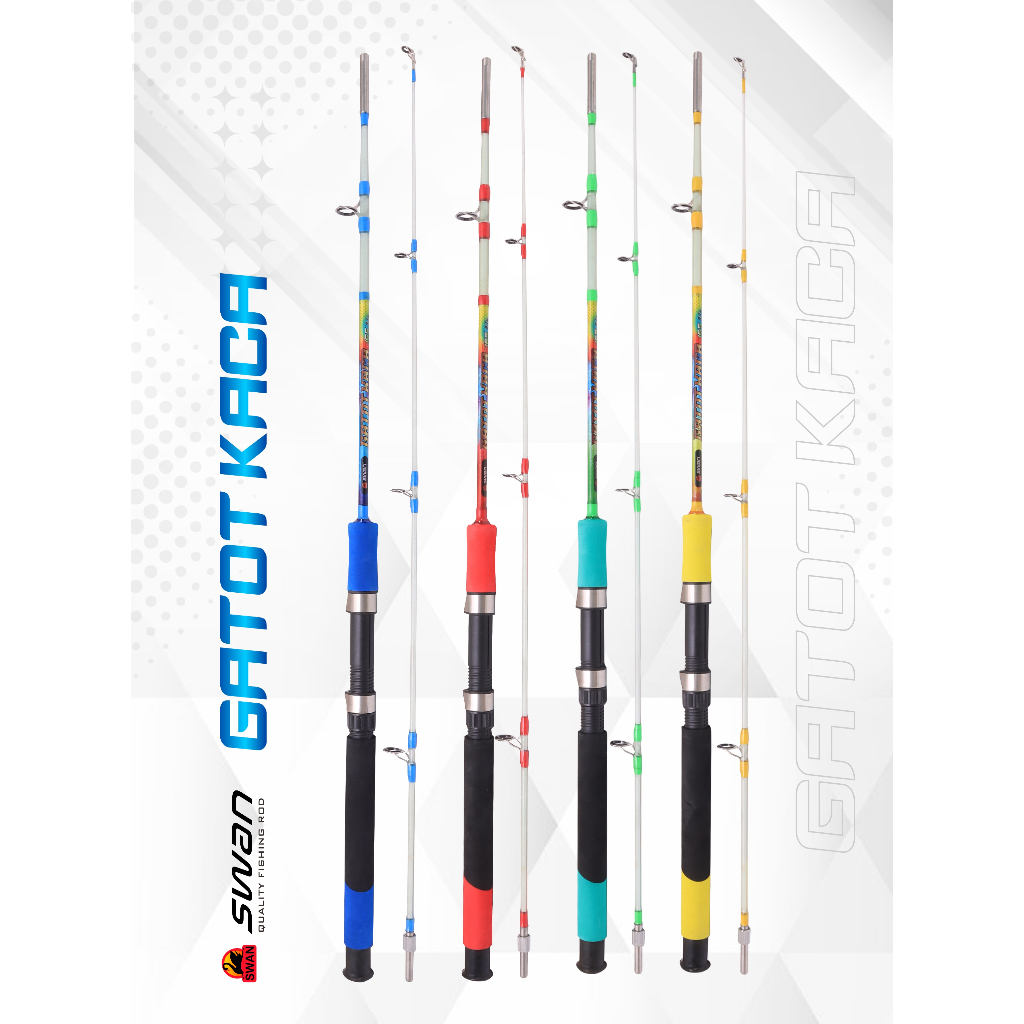 Joran Pancing Fiber Warna Swan SB2 Gatot Kaca 1,5m 1,65m 1,8m 2,1m 2,4m, Sok Drat