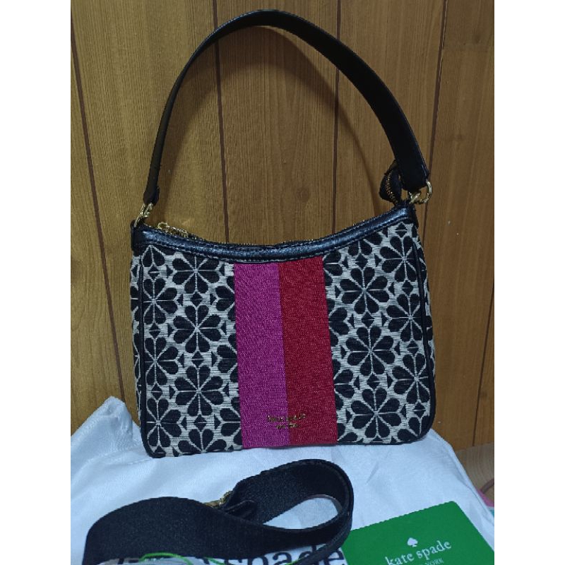 Tas KS FLOWER JACQUARD HOBO PINK-MERAH (PRELOVED)