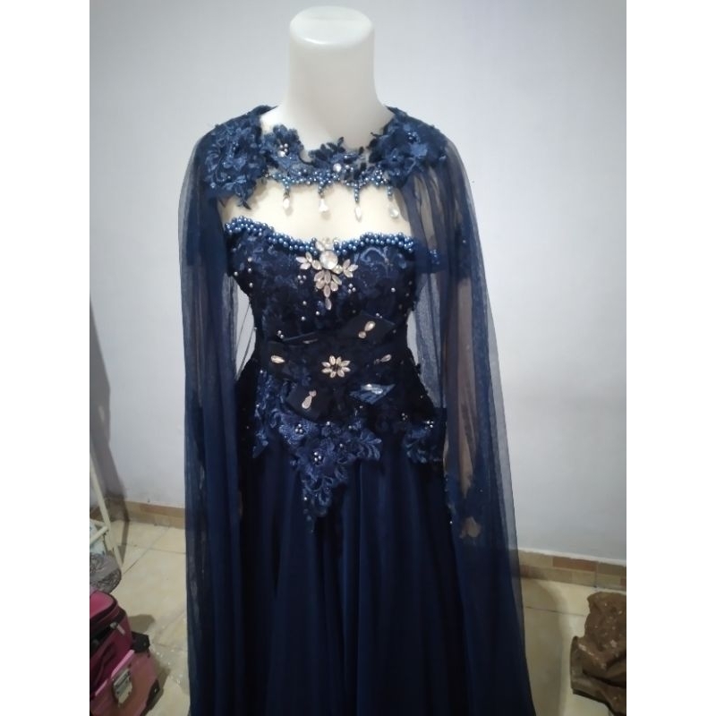 gaun pengantin navy PL