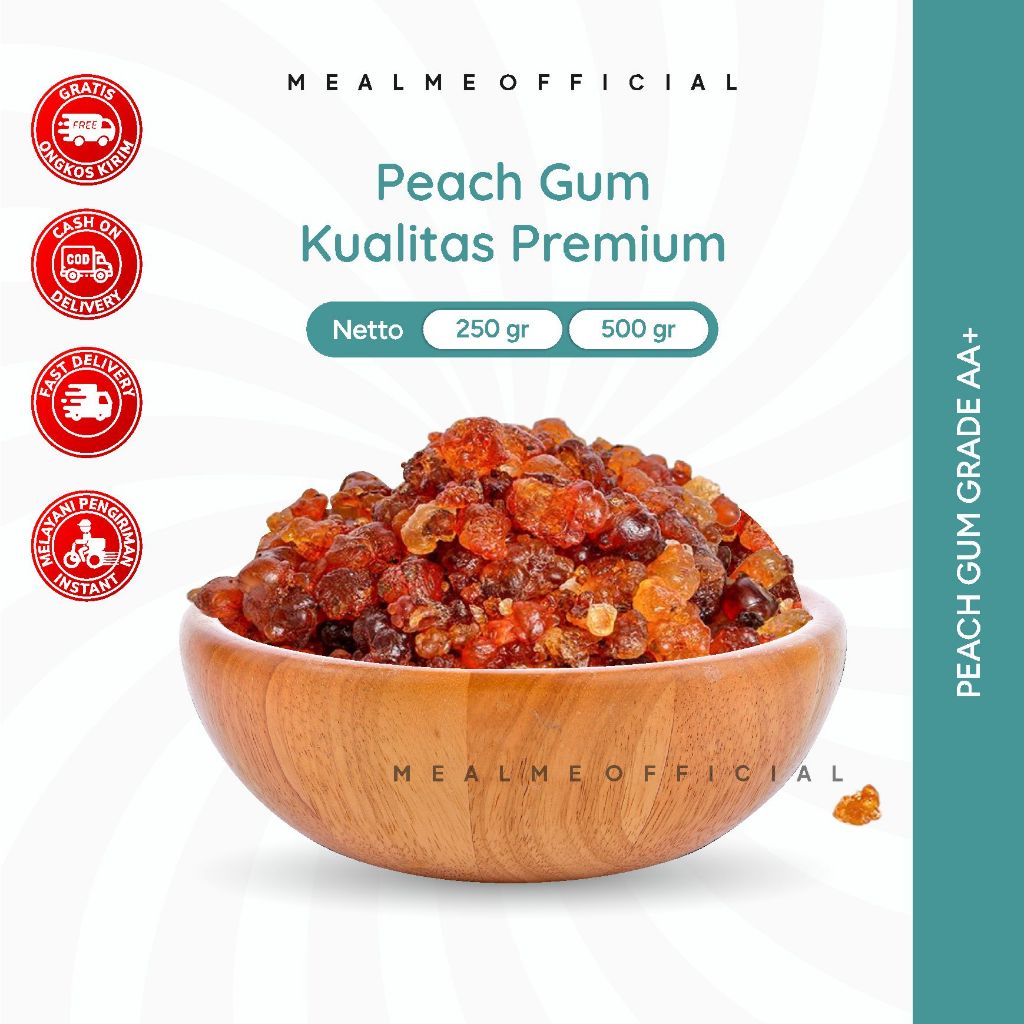 

Buah Buahan Kering Dry Fruit Peach Gum Grade A+ Tao Jiao Makanan Sehat Best Quality Premium By Melame Official