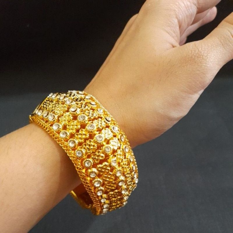 TERBARUGelang dubai/gelang penganting/gelang India dubai emas/gelang india model bukaan