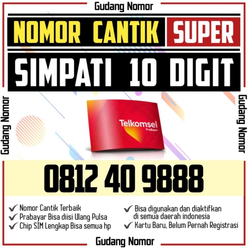 Nomor Cantik 10 Digit Simpati Telkomsel 9888 Telkomsell Cantik No Cantik Telkomsel Simpati Cantik 99