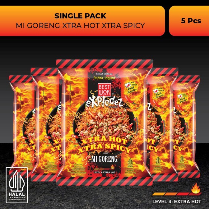 

KODE IJL198 Best Wok Mi Goreng Xtra Hot Xtra Spicy 5 pcs