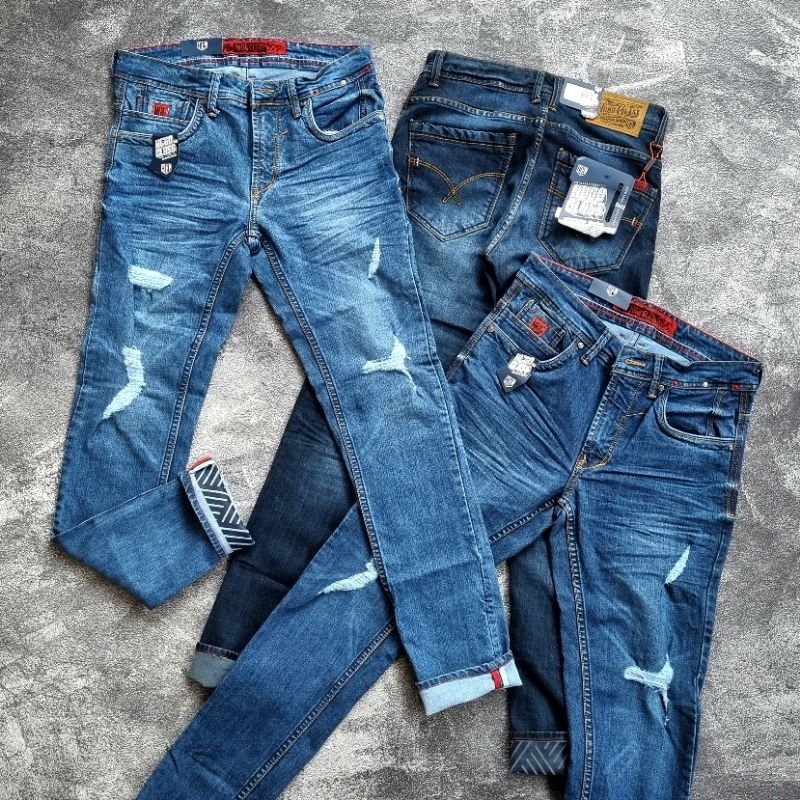 Celana Jeans Sobek Lapis Hugo Glass Slimfit Pensil