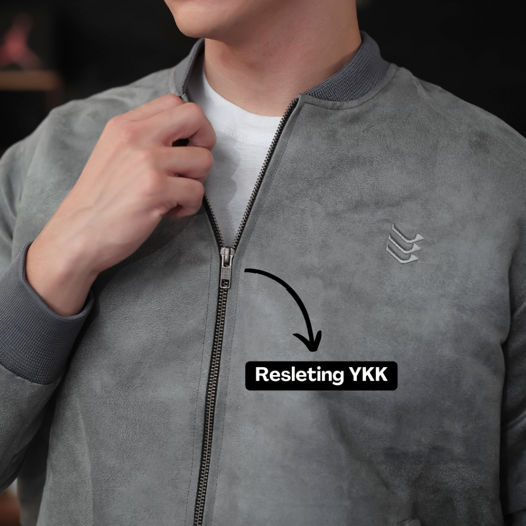 new delibra jaket bomber suede malvin