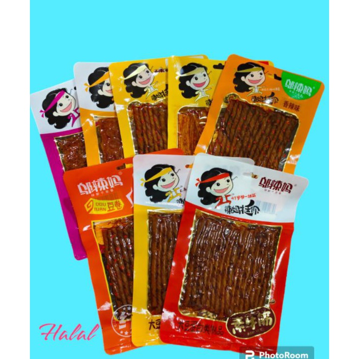 

MODEL VDK189 Halal Latiao Snack Original Wulama Latiao Tendon