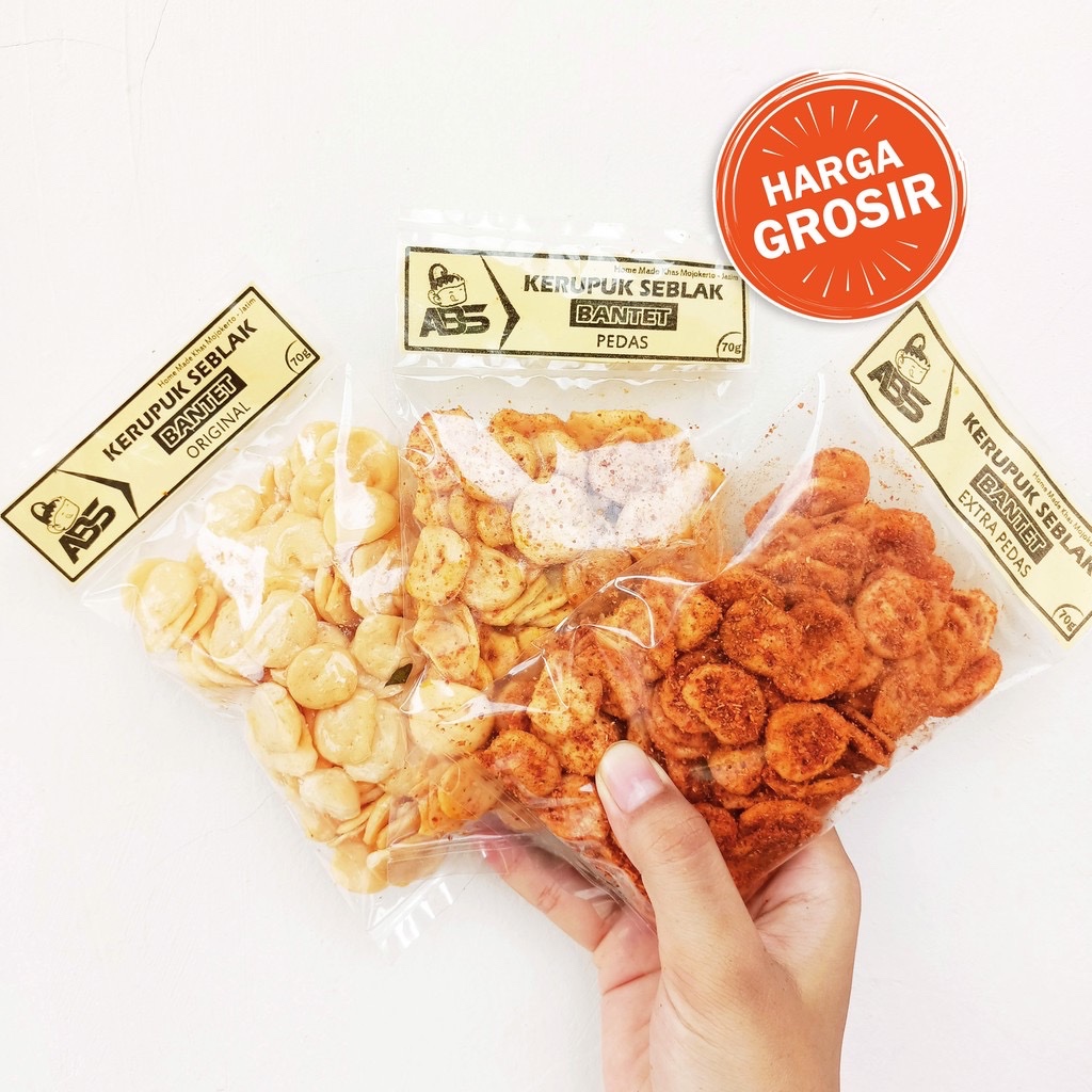 

￼Krupuk Seblak UDANG Bantet Kerupuk / Keripik Extra Pedas