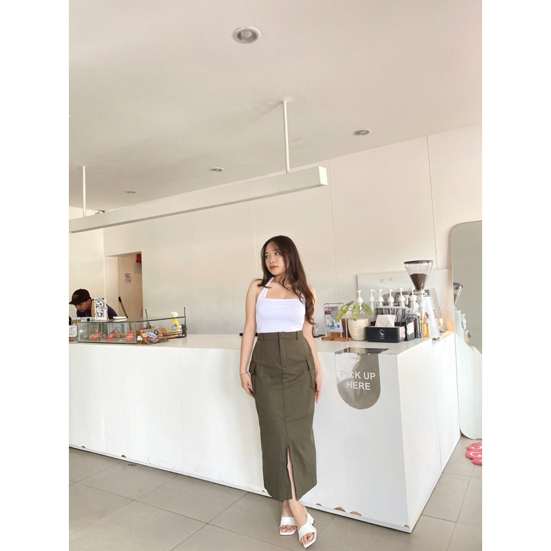 Rok Cargo Panjang Chinos Tebal