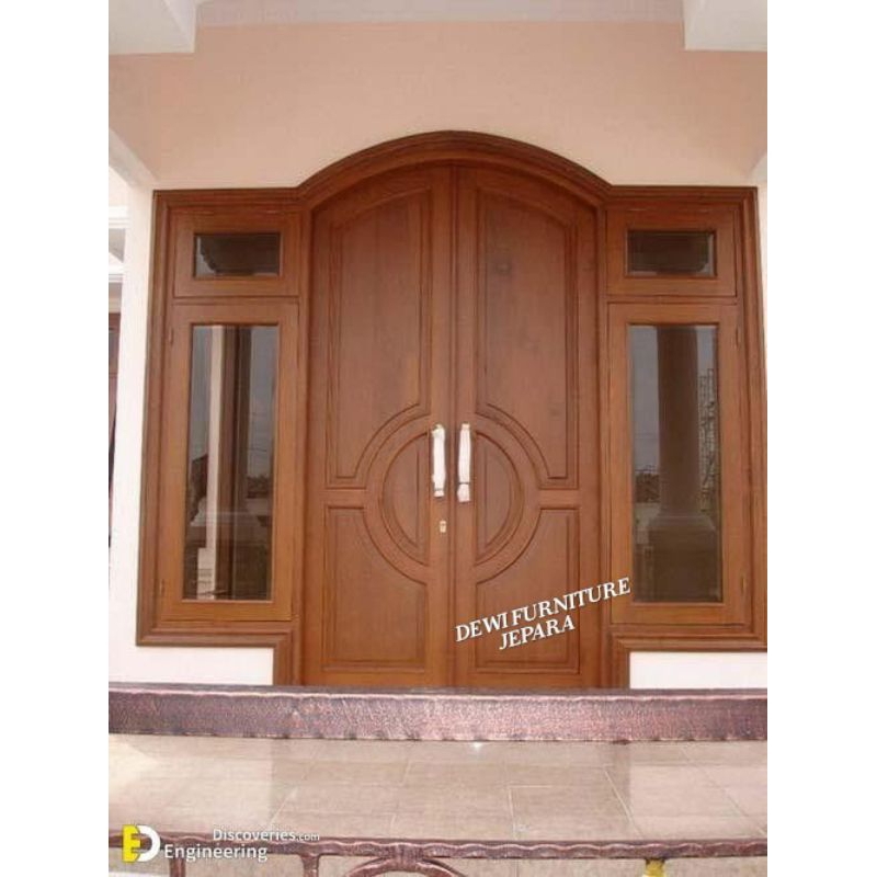 pintu utama rumah kayu jati