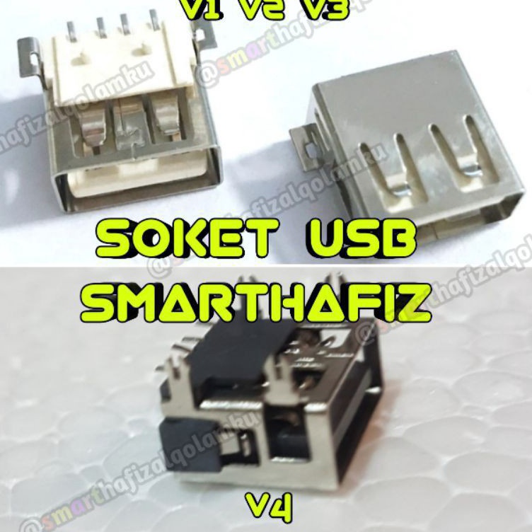 Diskon Soket USB Smart HafizLUBANG USB SMART HAFIZ PORT FLASHDISK SMARTHAFIZ VERSI 12345