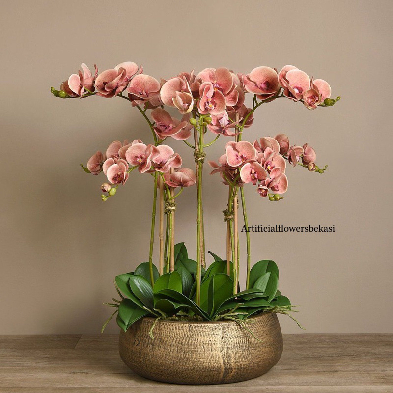 Rangkaian Bunga Anggrek Latex 14 cabang