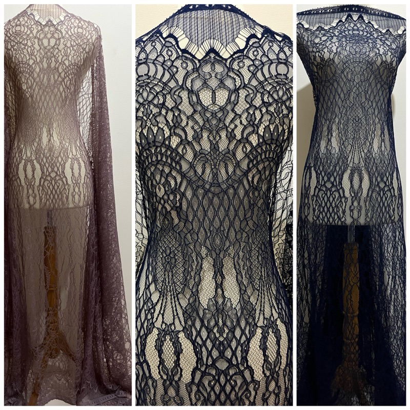 kain brokat chantili bakal kebaya