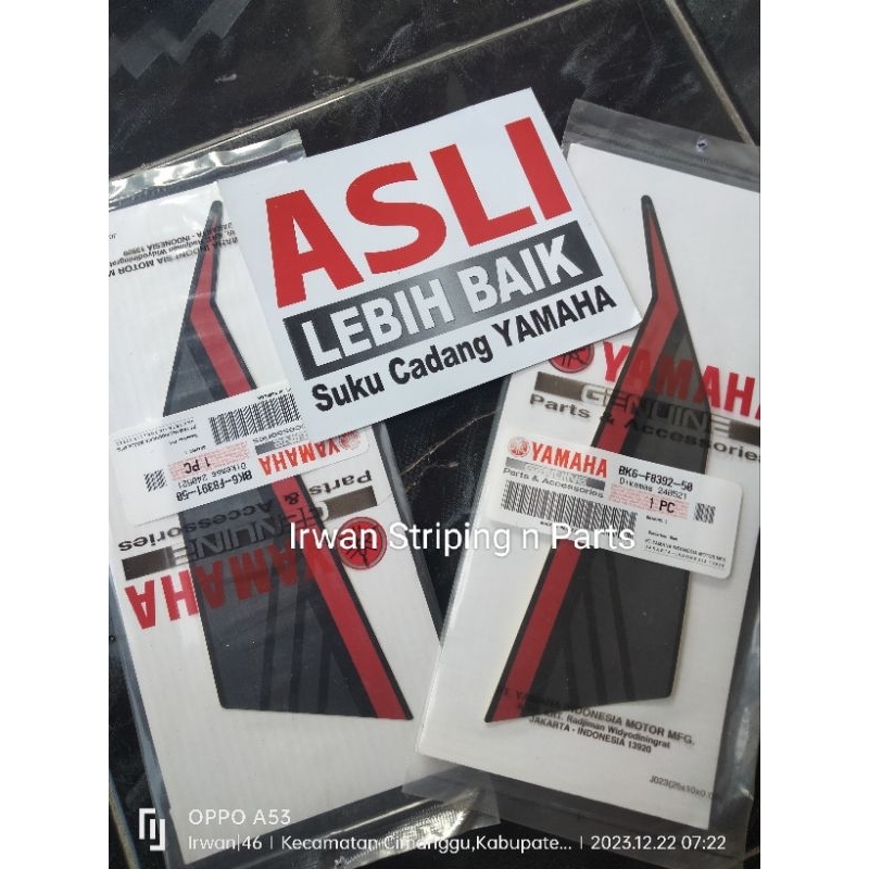 Sticker Stiker Striping Cover Windshield Visor ORIGINAL Yamaha R15 V3 Hitam 2018 2019