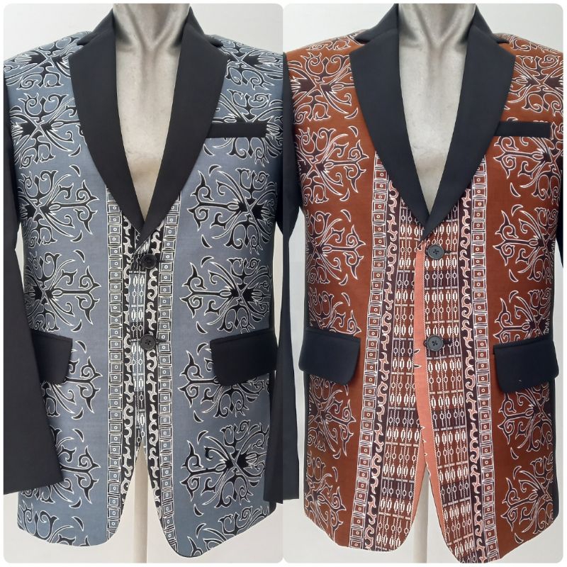 Jas Batik motif Ulos Sumatera / Jas ulos formal / jas ulos motif kombinasi superblack / jas formal u