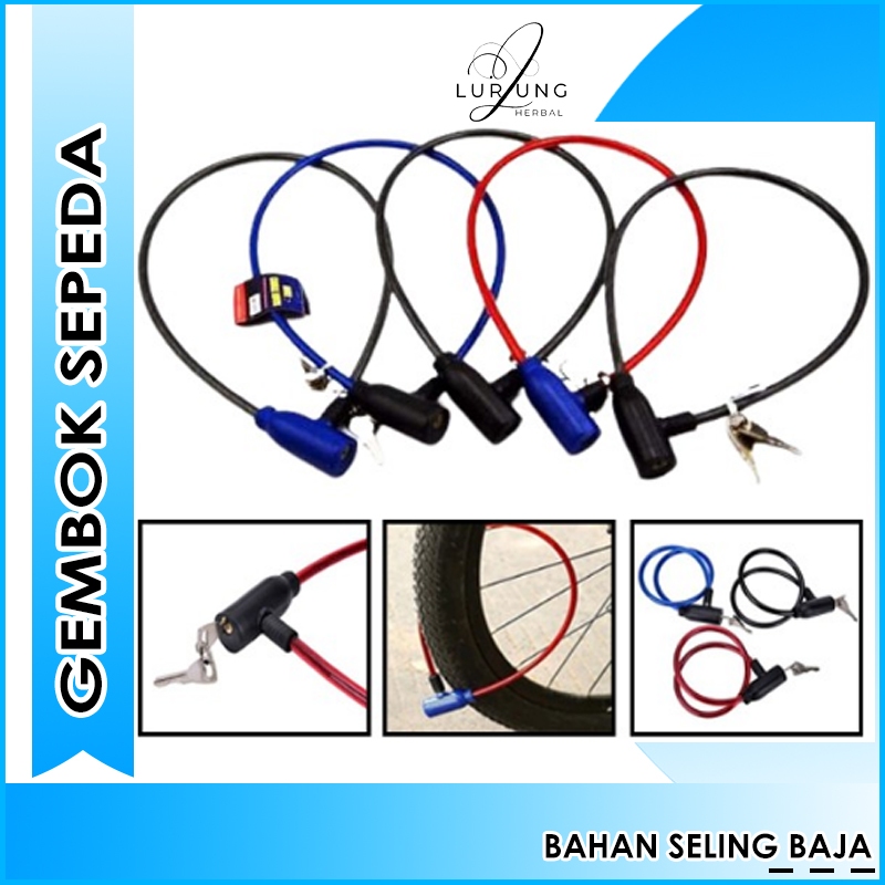 Kunci Gembok Sepeda Anti Maling Polygon Ontel Kabel Kawat Untuk Motor Dan Sepedah Gunung Non Listrik