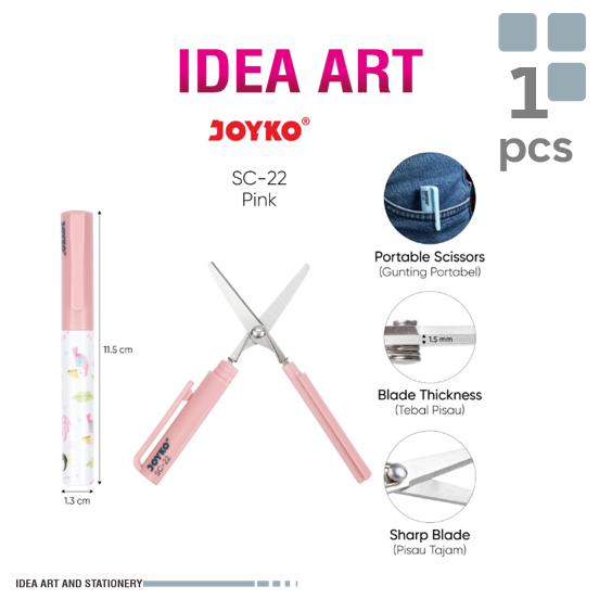 

Gunting Kecil Travel Saku Joyko SC-22 Bisa lipat Ada Penutup Fancy