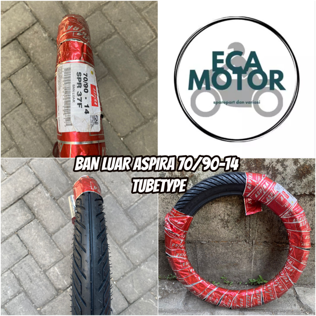 BAN LUAR NOTOR RING 14 ASPIRA SPR 70/90-14 TUBETYPE || BAN LUAR DEPAN MATIC ASPIRA 70/90-14 TUBETYPE