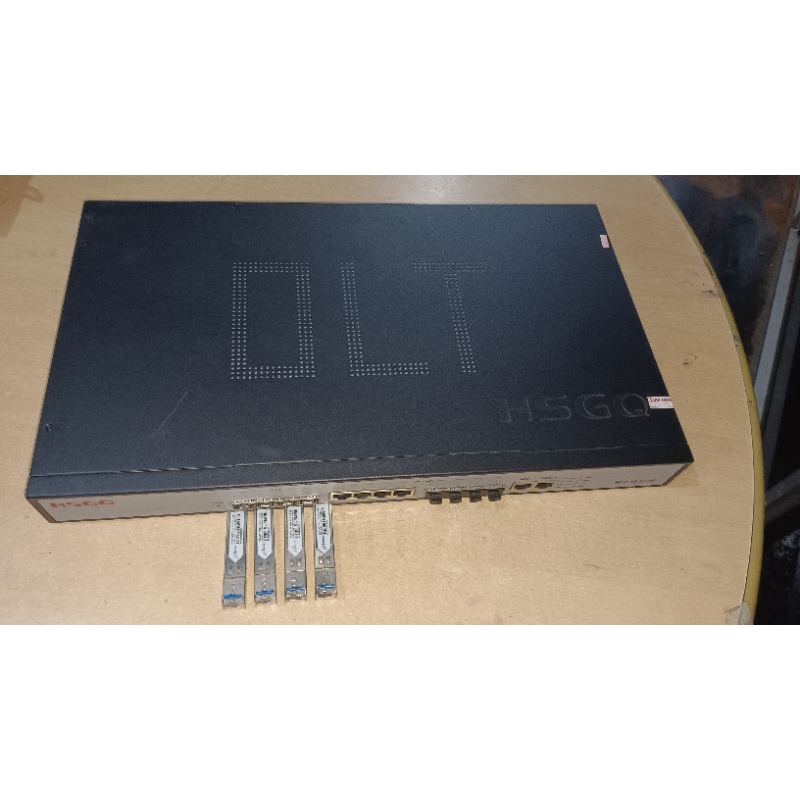 OLT HSGQ EPON E04l 4 PORT LENGKAP 4 SFP 9db (Like New) Bekas 99%