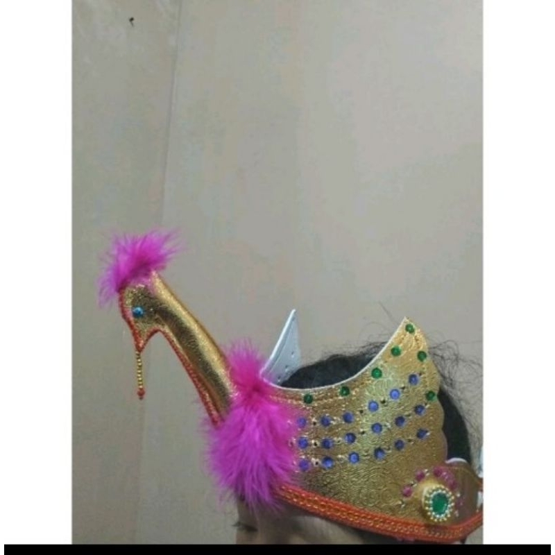 aksesoris kepala mahkota burung tari merak