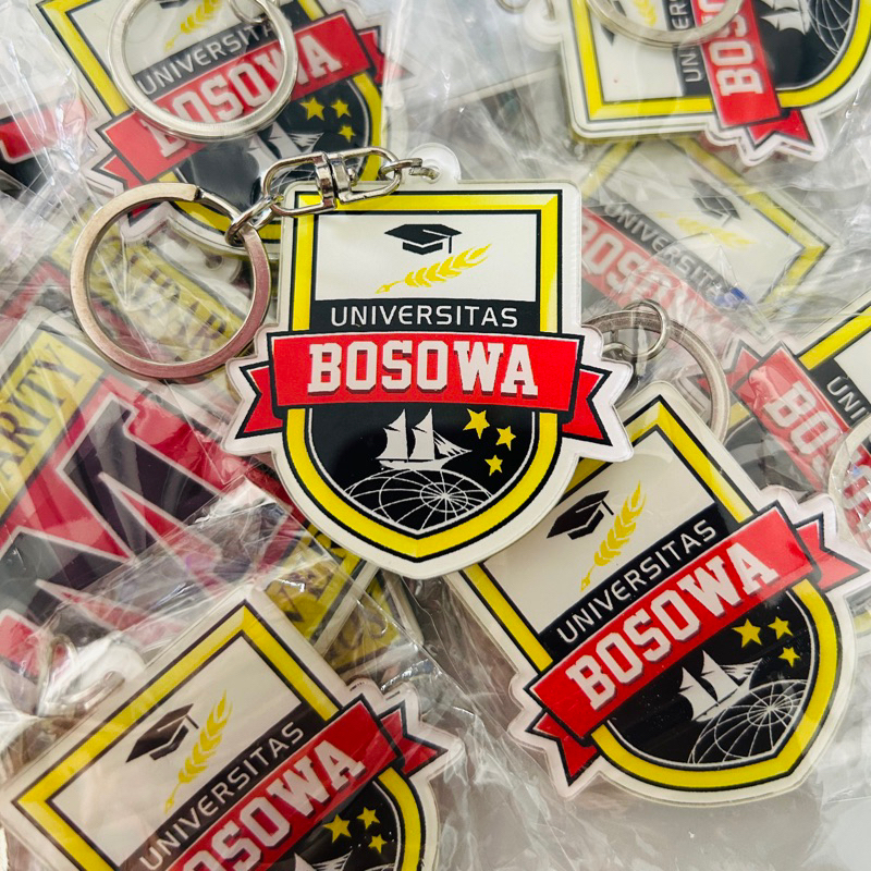 ( COD ) Ganci akrilik universitas bosowa / Ganci kostume / gantungan kunici  bahan akrilik.