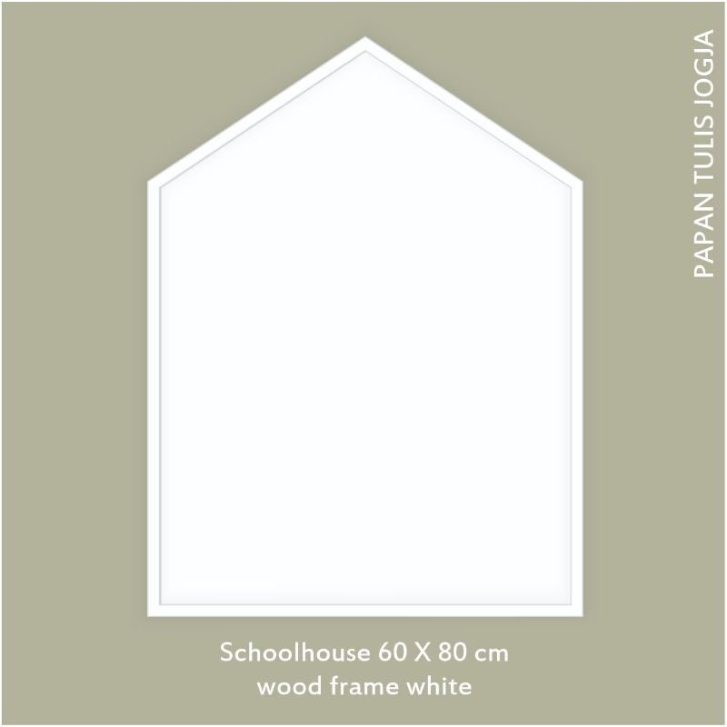 

Papan tulis anak | mainan edukasi | Schoolhouse Magnetic Board - WHITE dengan Woodframe White [Medium]
