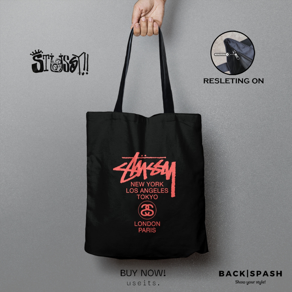 RECOMMENDED Totebag Stussy - Stussy Wanita - Stussy Pria - Totebag Wanita - Totebag Pria - Totebag