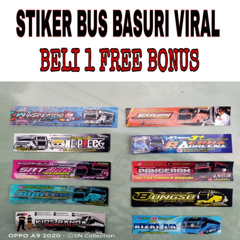 

Stiker Tempelan Bus Basuri isi 20 stiker