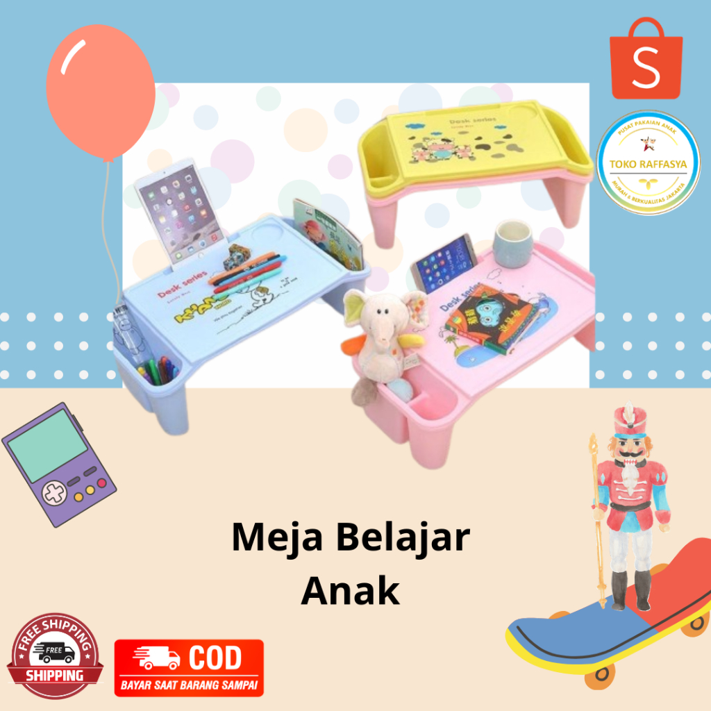 

[BISA COD] Meja Belajar Plastik Karakter Anak TK Paud usia 2 3 4 5 Dengan Tempat Penyimpanan Peralatan Menulis