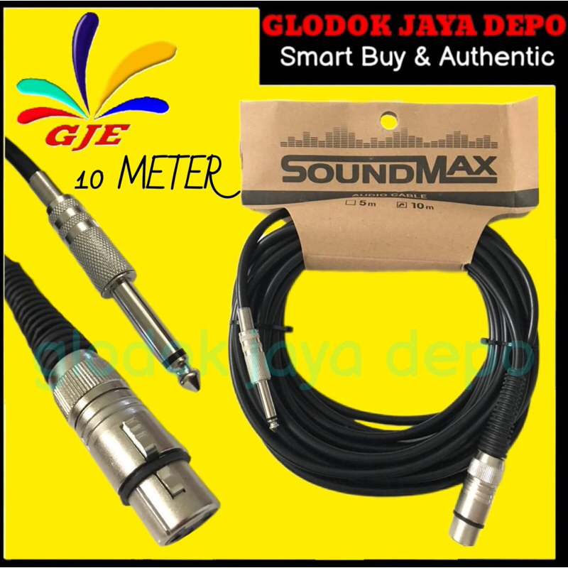 KABEL MIC SOUNDMAX PANJANG 10METER