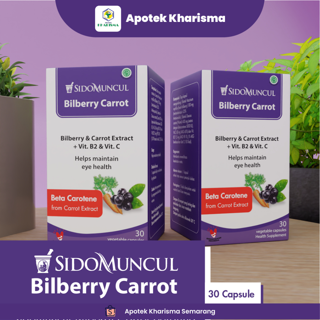 

Sidomuncul Bilberry Carrot 30 Capsul