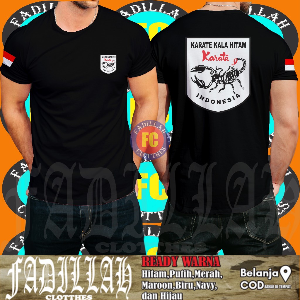 Kaos Karate Kala Hitam DB Baju Distro