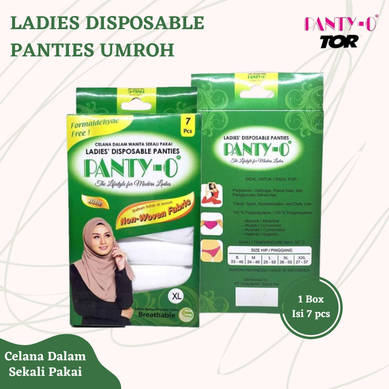 Panty - O | Ladies’ Disposable Panties / Celana Dalam Polos Wanita Sekali Pakai Warna Putih Untuk Um