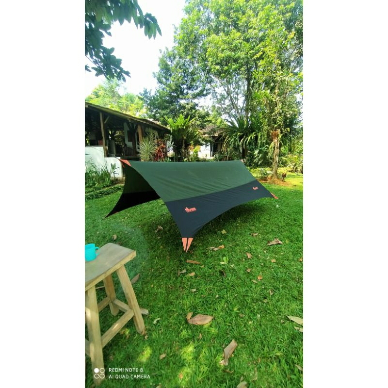 flysheet hexagonal hanseoutdoor 3×4 full Seamseal flysheet hexagonal atap tenda camping outdoor