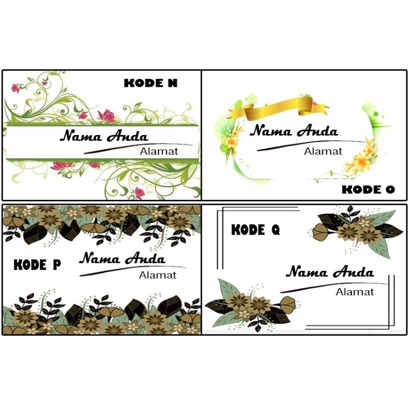 

amplop kondangan motif sesuai nama isi 50 amplop ukuran 9,5 x 15,2 cm