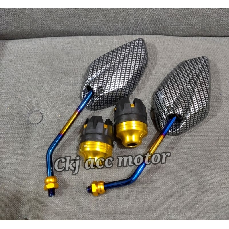 SPION CARBON SPION KARBON TWOTONE JUPITER Z-JUPITER MX-VIXION-MIO MOTOR YAMAHA UNIVERSAL PLUS JALU A