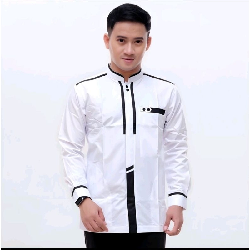 Baju Koko dewasa motif Khatulistiwa.