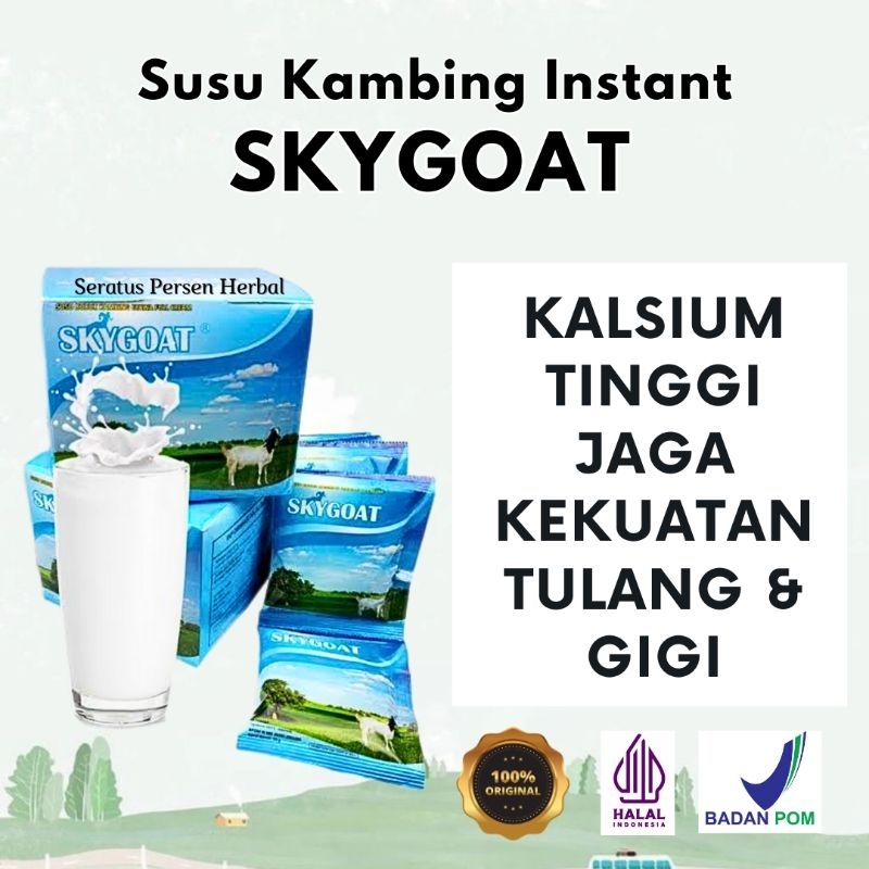 

ORIGINAL Skygoat Susu Kambing Etawa Original Milk Coklat Milk Sky Goat Isi 10 Sachet Susu Kambing Ettawa