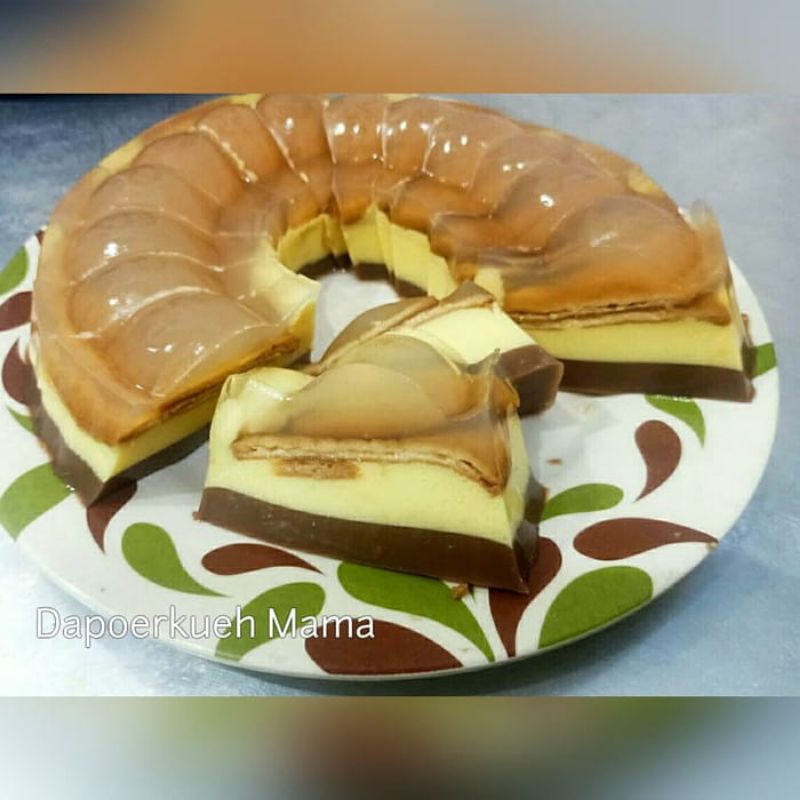 

Pudding Marie Biscuit 3 Layer (Homemade)