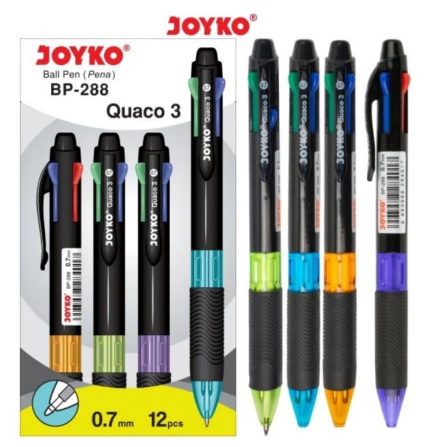

Pena/Pulpen/Ballpoint Joyko Quaco 3 4 Warna