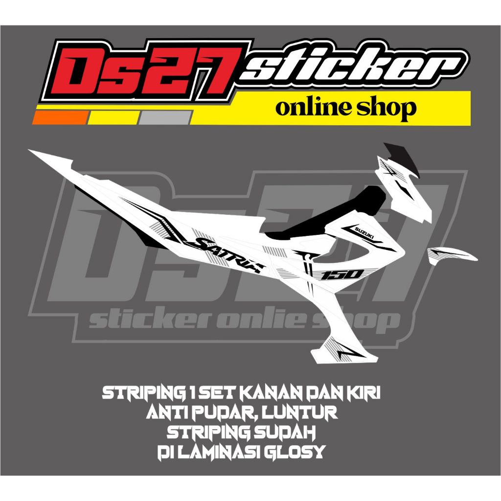 STRIPING MOTOR VARIASI SATRIA FU FACELIFT MOTIF SIMPEL LIS BODI MOTOR SATRIA FU FACELIFT