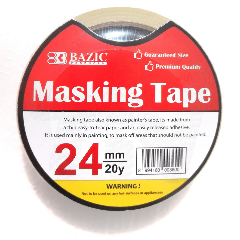 

Masking Tape Lakban Solasi Kertas 24 mm x 20 yard BAZIC