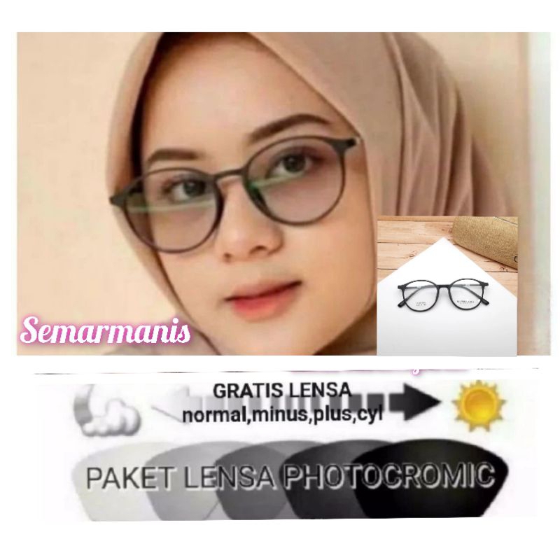 (Beli 1 Pis Minus Gratis kacamata)Frame 8151 Kacamata minus normal kacamata photocromic