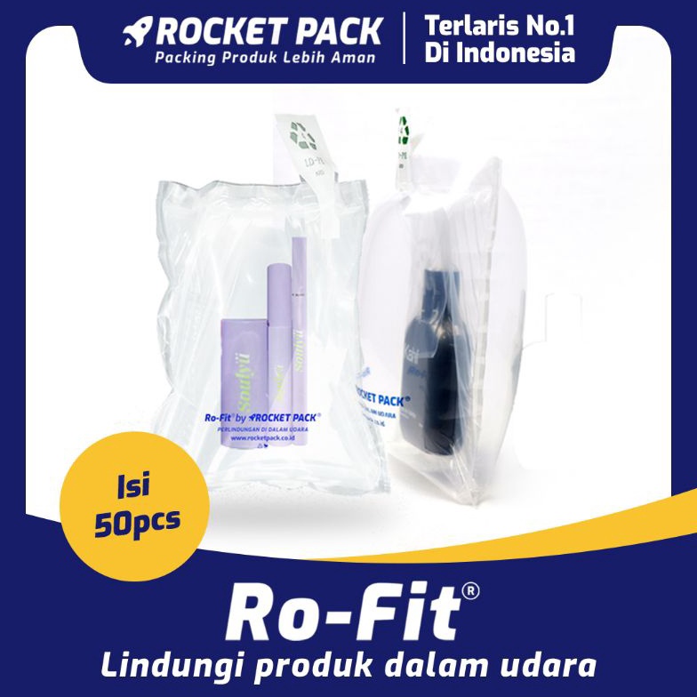 

el Baru Inflatable Air Bubble Cushion Wrap RoFit 1 Pack 5Pcs Rocket Pack REGULER 9E