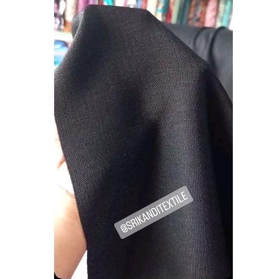 Kain bahan hitam polos murah untuk gamis dress blouse